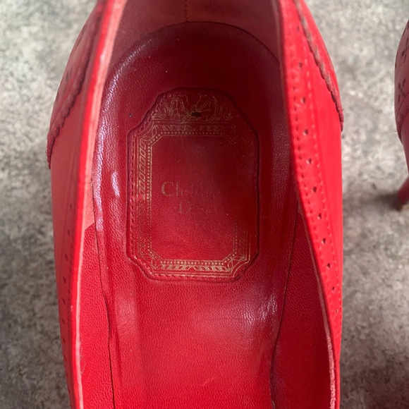 Christian Dior Red Cannage Leather Cut out Heeled Pumps, size  39 - Picture 12 of 15